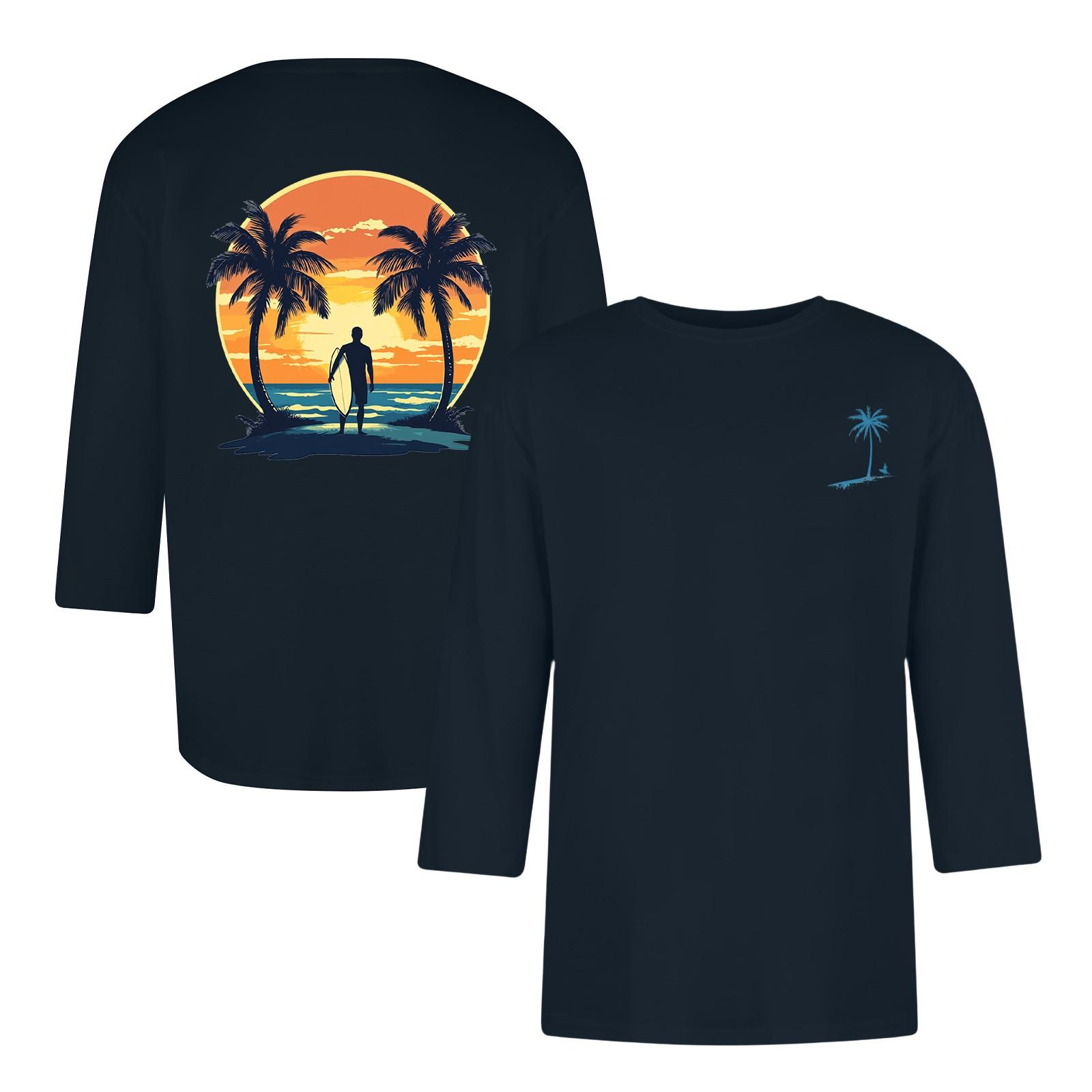 Men s casual and fashionable printed collar three-quarter sleeve top T-shirt XXL Темно-синій
Men s casual and fashionable printed collar three-quarter sleeve top T-shirt XXL Темно-синій