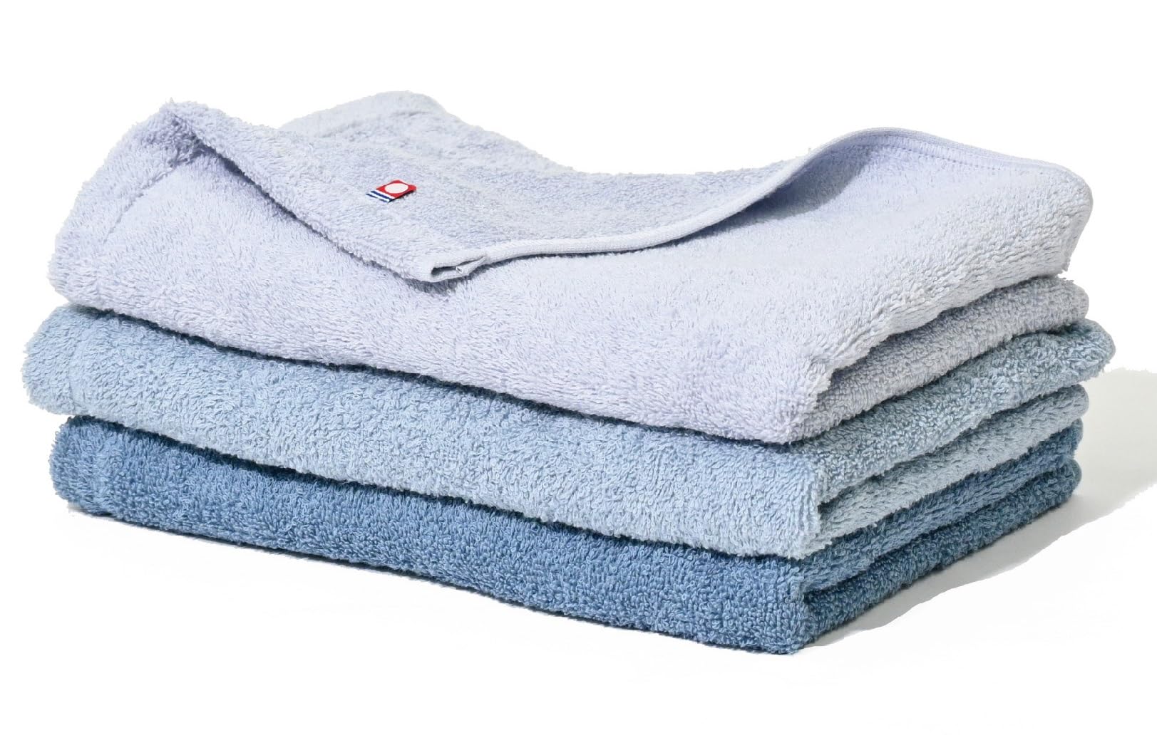 setoiro Мини Банные Полотенца Имабари Набор 40 x 110 Хлопок Пушистые Не объемные Компактные Легкие Ледяной Голубой Голубой Зеленый Дымчато-голубой Мини Банные C 3 штуки