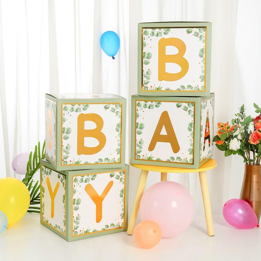 4pcs Handmade BABY Decoration Box Reusable Balloon Boxes Blocks Paper Box Baby Shower
4pcs Handmade BABY Decoration Box Reusable Balloon Boxes Blocks Paper Box Baby Shower