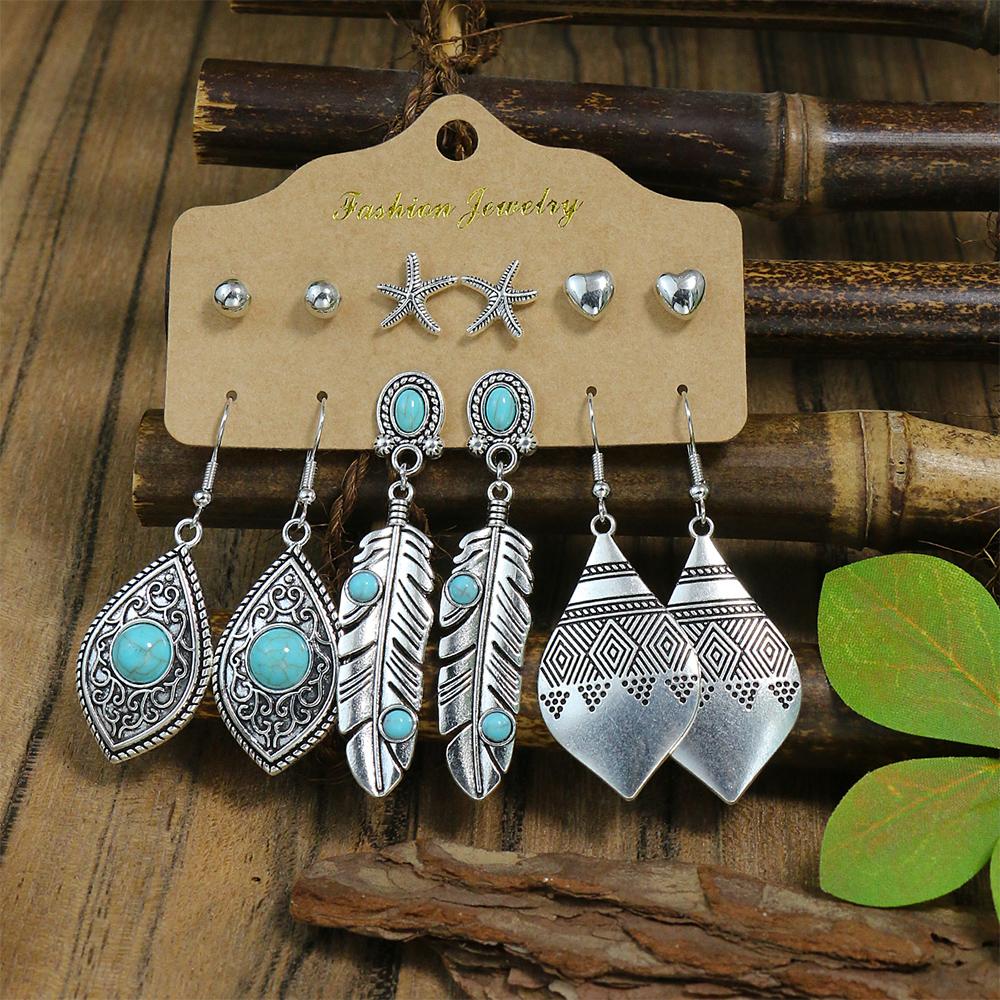 Винтажные серьги с бирюзой для женщин, геометрический узор, посеребренные, с полым узором животного, с пером, богемные, подарок для вечеринки
Винтажные серьги с бирюзой для женщин, геометрический узор, посеребренные, с полым узором животного, с пером, богемные, подарок для вечеринки