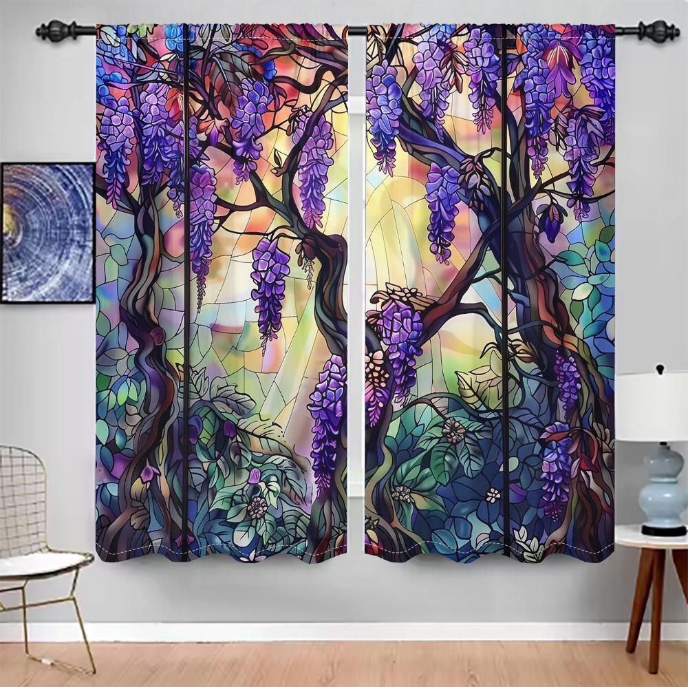 Wisteria and sunset curtains Beautiful wisteria at sunset, a set of two pieces, home living room bedroom curtains 50W130H(CM)X2PCS&Rod Pocket
Wisteria and sunset curtains Beautiful wisteria at sunset, a set of two pieces, home living room bedroom curtains 50W130H(CM)X2PCS&Rod Pocket