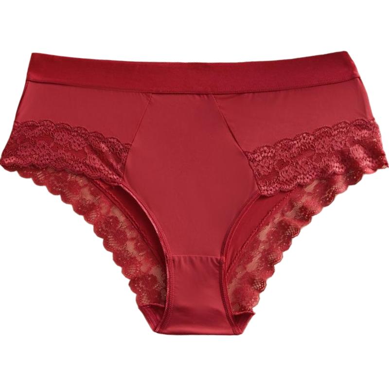 CINOON Sexy Women Ice Silk Briefs Mid Rise Lace Trimmed Panties Super Comfy Solid Color Underpants M червоний
CINOON Sexy Women Ice Silk Briefs Mid Rise Lace Trimmed Panties Super Comfy Solid Color Underpants M червоний