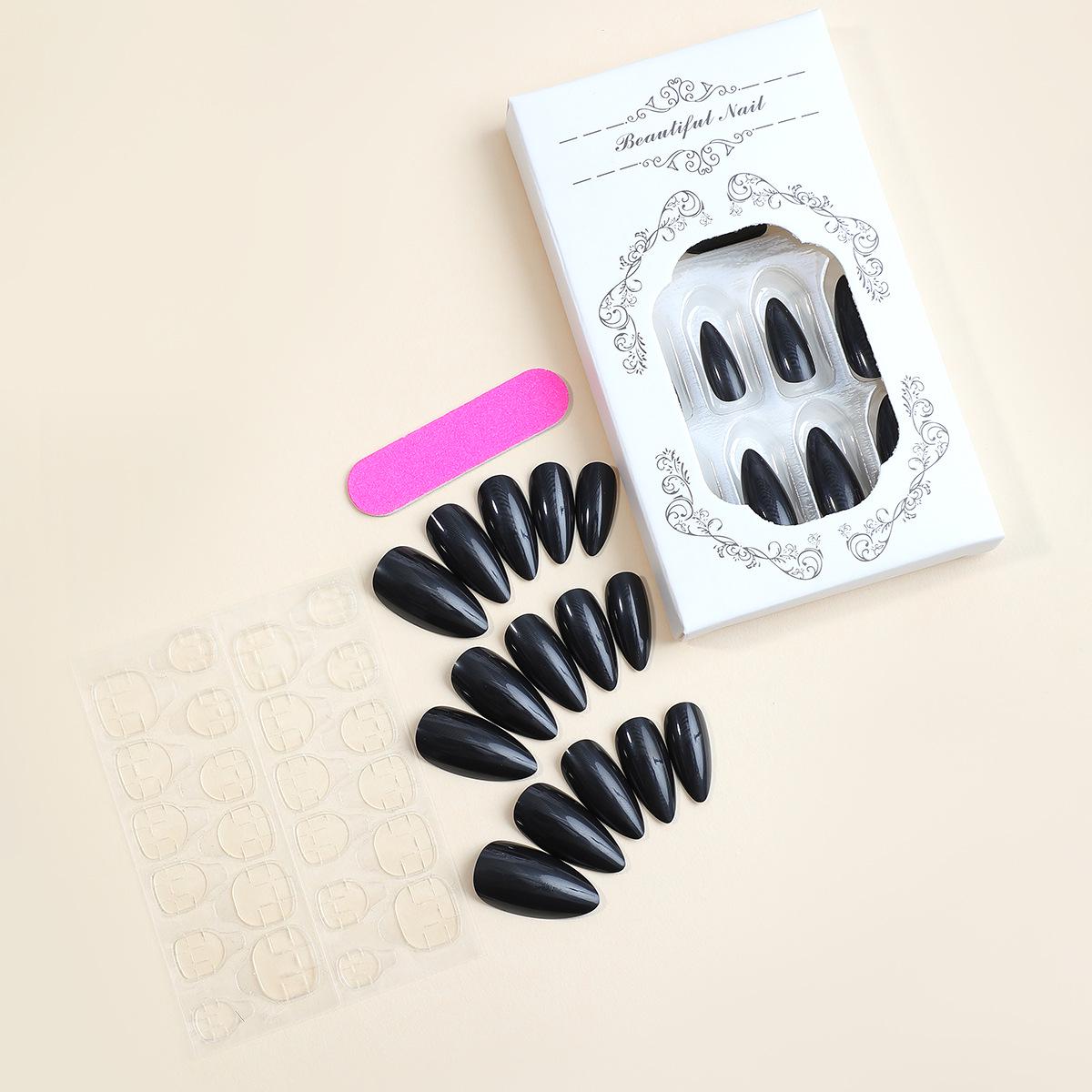 Exclusive Solid Black Almond Press-On Nail Tips
Exclusive Solid Black Almond Press-On Nail Tips