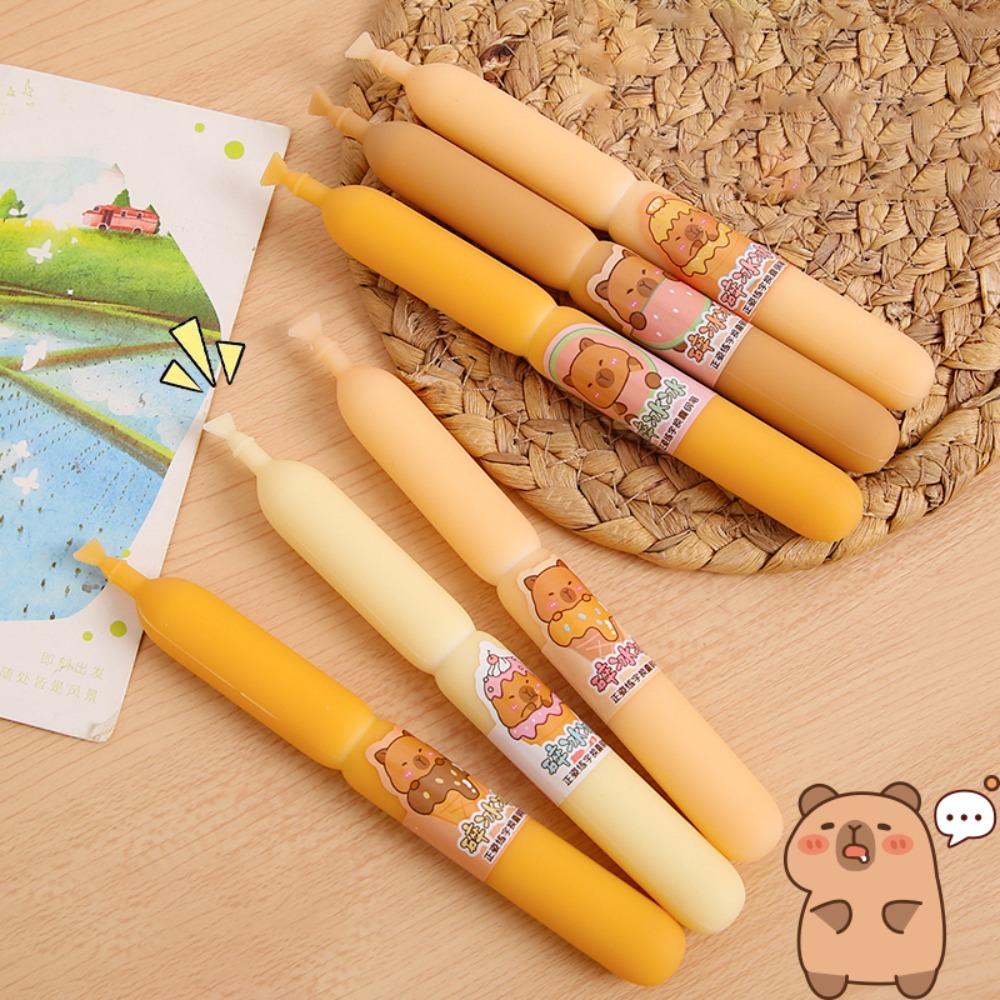 Сменная чернильная капибара перьевая ручка 0,38 мм нейтральная ручка новая гелевая ручка инструмент для рисования и письма Randomly one