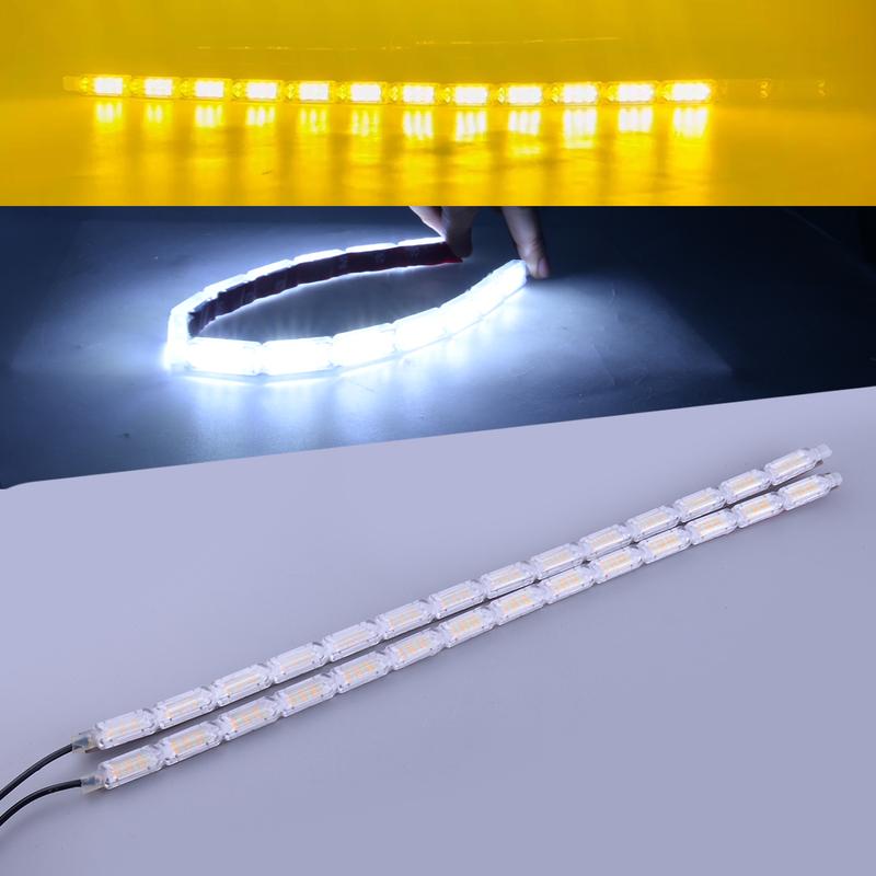 2Pcs 14 LED Switchback Car Flexible Strip Light DRL Sequential Turn Signal Lamp fit for most 12~24V vehicles PC
2Pcs 14 LED Switchback Car Flexible Strip Light DRL Sequential Turn Signal Lamp fit for most 12~24V vehicles PC