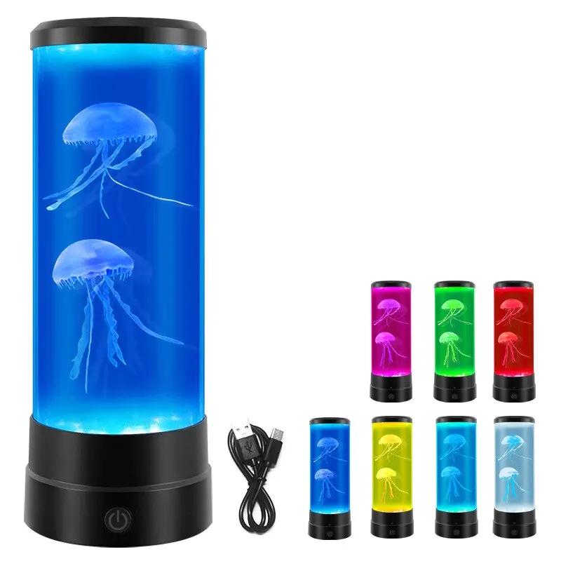 Світлодіодна лава-лампа з медузами, що змінює колір, міні-акваріум, імітація медуз, декоративна лампа, USB акрилове нічне світло, подарунок для дітей
Світлодіодна лава-лампа з медузами, що змінює колір, міні-акваріум, імітація медуз, декоративна лампа, USB акрилове нічне світло, подарунок для дітей