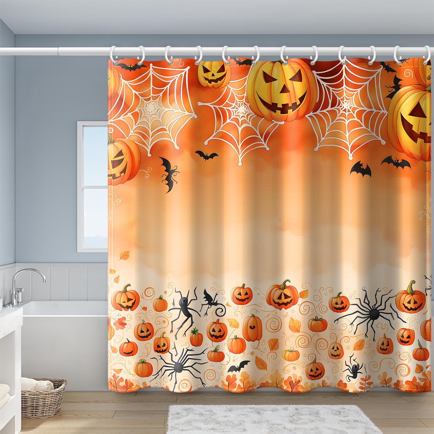 Halloween Pumpkin Ghost Spider Print Waterproof Polyester Bath Drapery With Hooks, Woven Fabric Wall & Window Tub Decor W60H190(CM)-1 Pcs
Halloween Pumpkin Ghost Spider Print Waterproof Polyester Bath Drapery With Hooks, Woven Fabric Wall & Window Tub Decor W60H190(CM)-1 Pcs