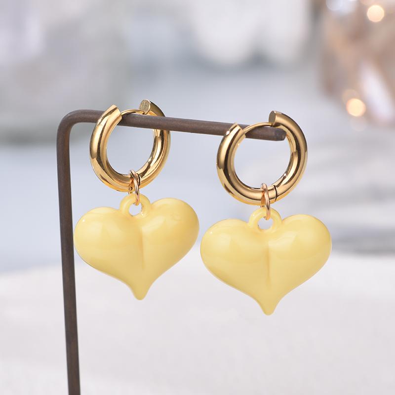Fashion Cute Bubble Heart Pendant Earrings Woman Stainless Steel Hoop Ear Buckle Gold Color Earrings Love Female Zircon Gift жёлтый
Fashion Cute Bubble Heart Pendant Earrings Woman Stainless Steel Hoop Ear Buckle Gold Color Earrings Love Female Zircon Gift жёлтый