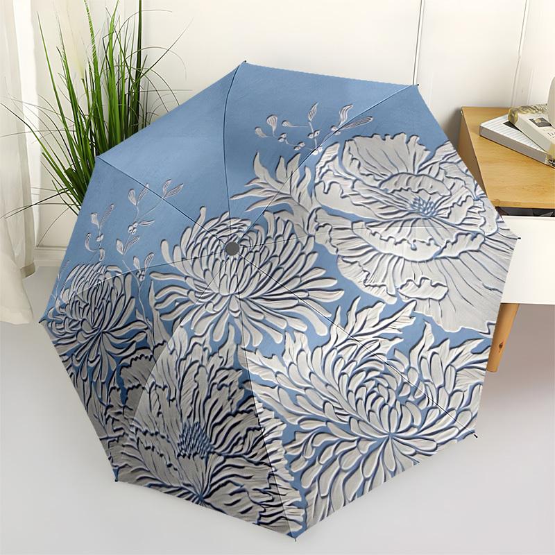 1pc Floral Embossed Automatic Opening and Closing Folding Umbrella with 8 Iron Ribs - Portable, Foldable for Travel yy251124154
1pc Floral Embossed Automatic Opening and Closing Folding Umbrella with 8 Iron Ribs - Portable, Foldable for Travel yy251124154