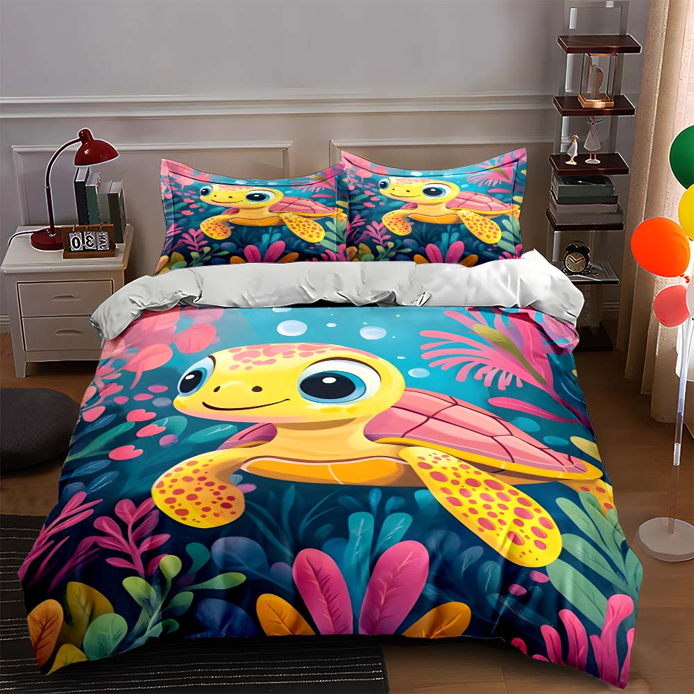 Colorful sea turtle Bedding Duvet cover sets Duvet covers Pillowcases gifts (1 * Duvet Cover 2 * Pillowcases, without duvet insert) 135x200cm
Colorful sea turtle Bedding Duvet cover sets Duvet covers Pillowcases gifts (1 * Duvet Cover 2 * Pillowcases, without duvet insert) 135x200cm