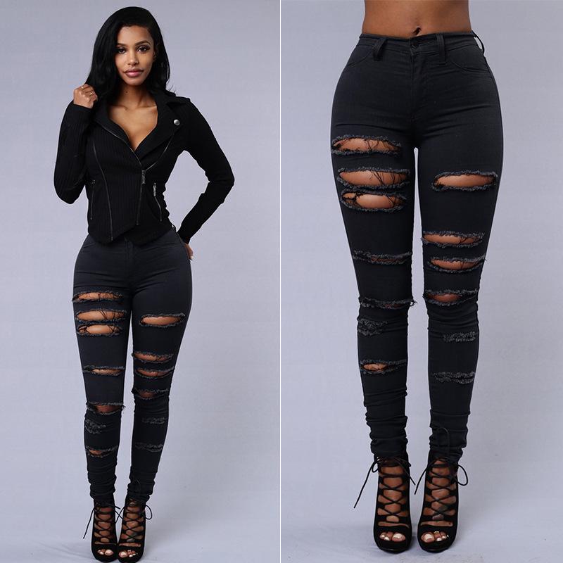 New European and American Women s Ripped Skinny Jeans XXL чёрный
New European and American Women s Ripped Skinny Jeans XXL чёрный