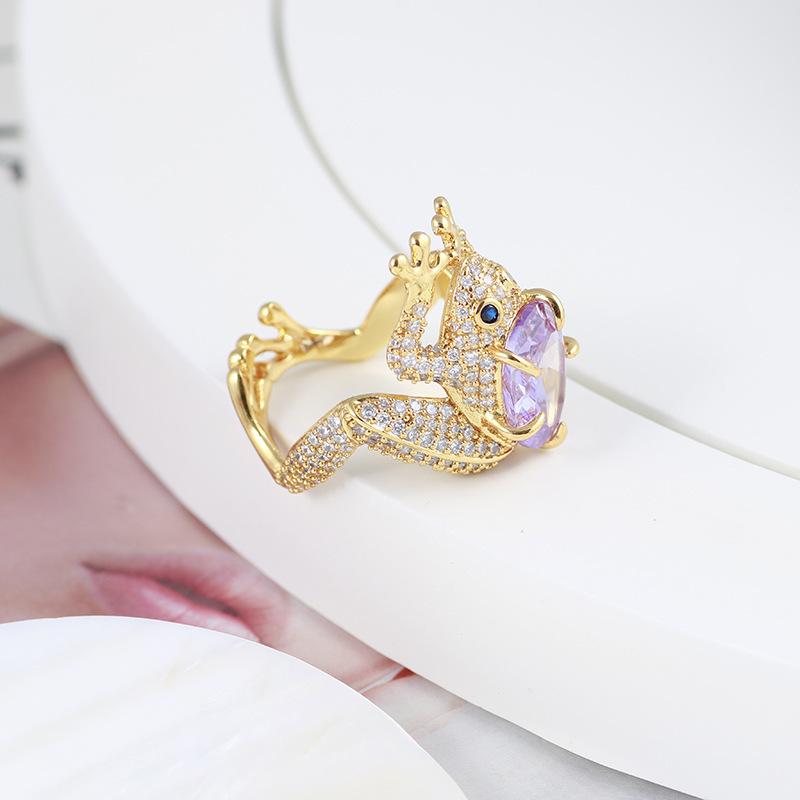 European And American Jewelry Wholesale Fashion Creative Frog Shape Inlaid Sparkling Ring Girls Ring
European And American Jewelry Wholesale Fashion Creative Frog Shape Inlaid Sparkling Ring Girls Ring