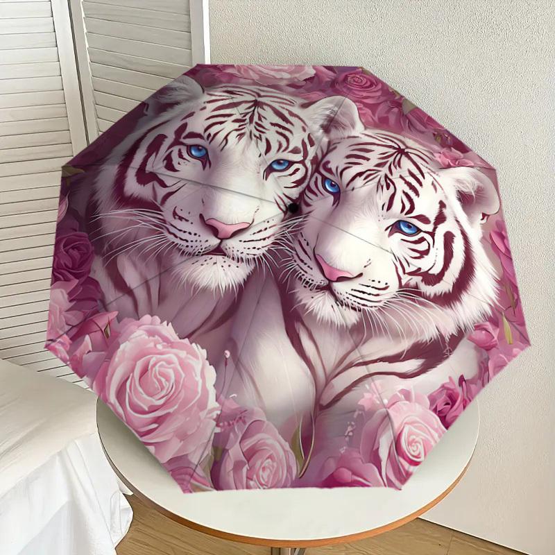1pc White Tigers in Pink Roses Umbrella with Plastic Handle,Suitable for All Seasons Home Travel Outdoor UmbrellaDD039
1pc White Tigers in Pink Roses Umbrella with Plastic Handle,Suitable for All Seasons Home Travel Outdoor UmbrellaDD039