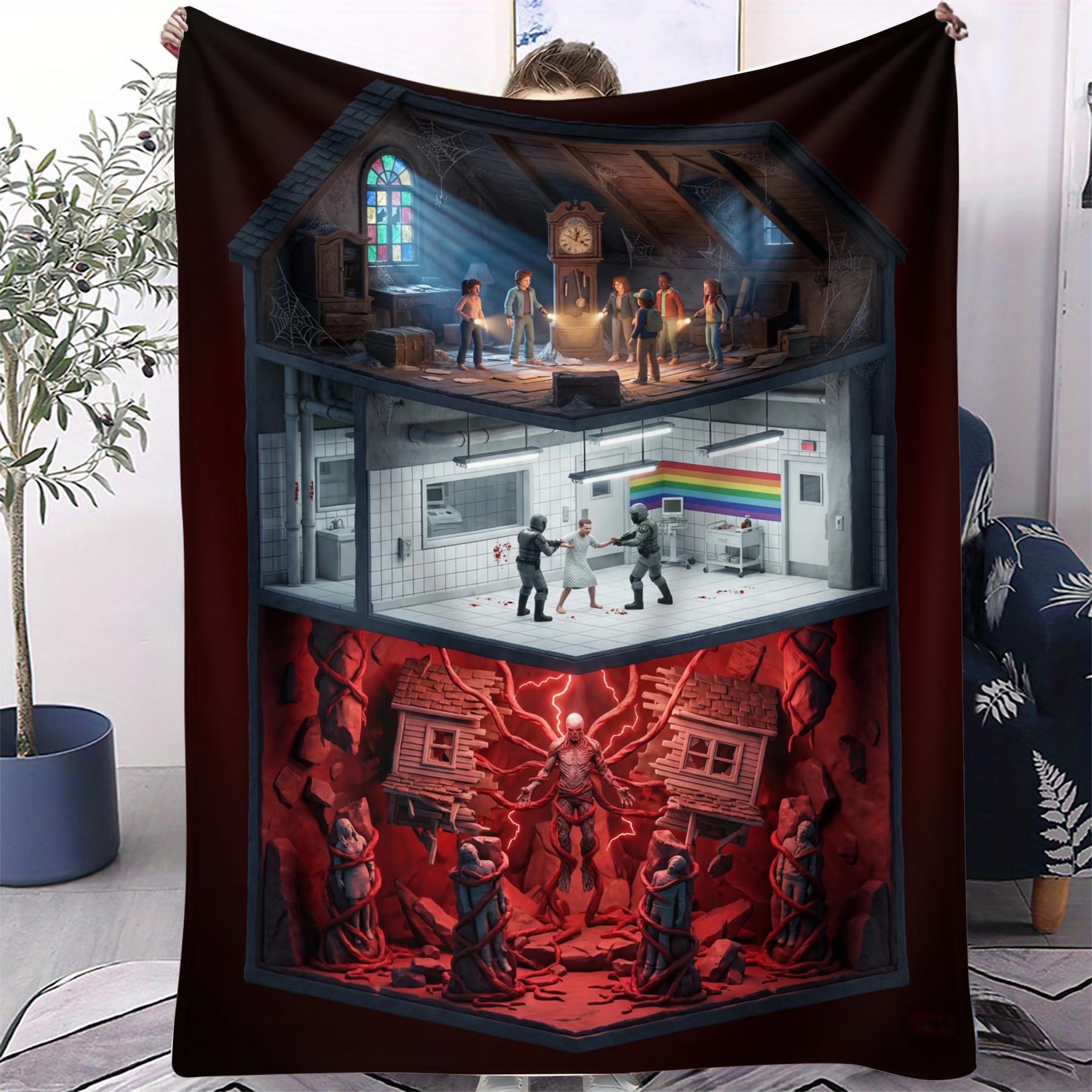 Stranger Things Lab Rainbow Room Blanket Soft Flannel Throw Bedroom Decor Sofa Bed Warm Cozy Fan Gift for Movie Lovers 75cmx90cm
Stranger Things Lab Rainbow Room Blanket Soft Flannel Throw Bedroom Decor Sofa Bed Warm Cozy Fan Gift for Movie Lovers 75cmx90cm