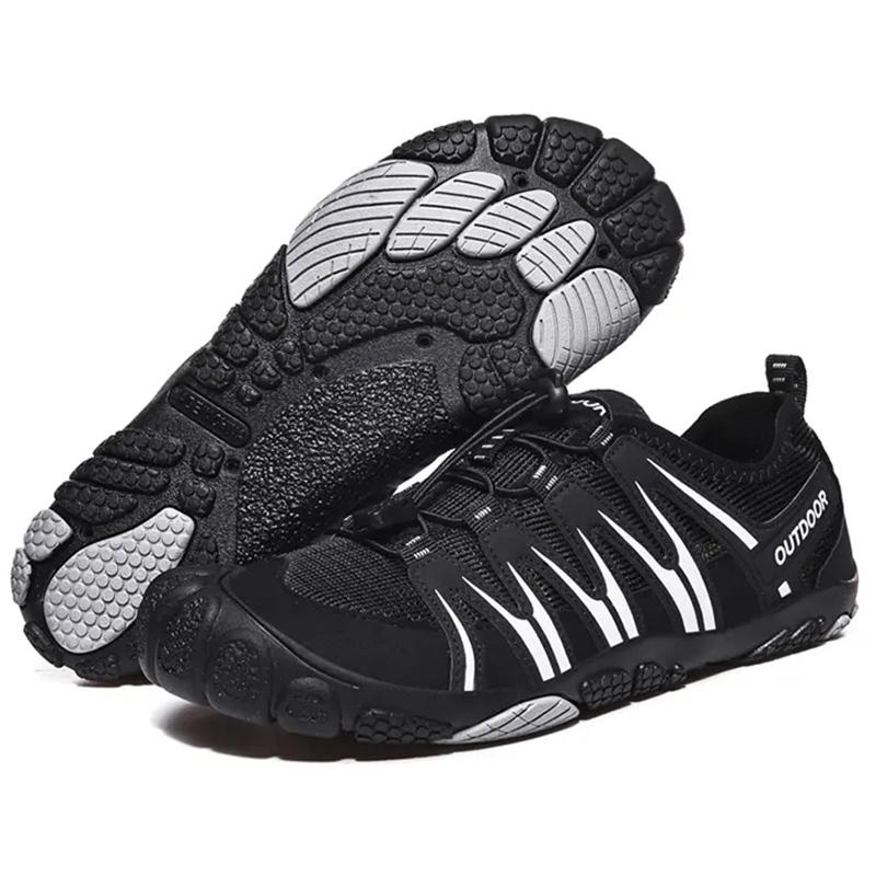 Модные мужские повседневные кроссовки, нескользящие, дышащие, для заброда, акваобувь, летняя, походная, сетчатая, для отдыха на природе, обувь для пар, пляжная, для серфинга 36 чёрный