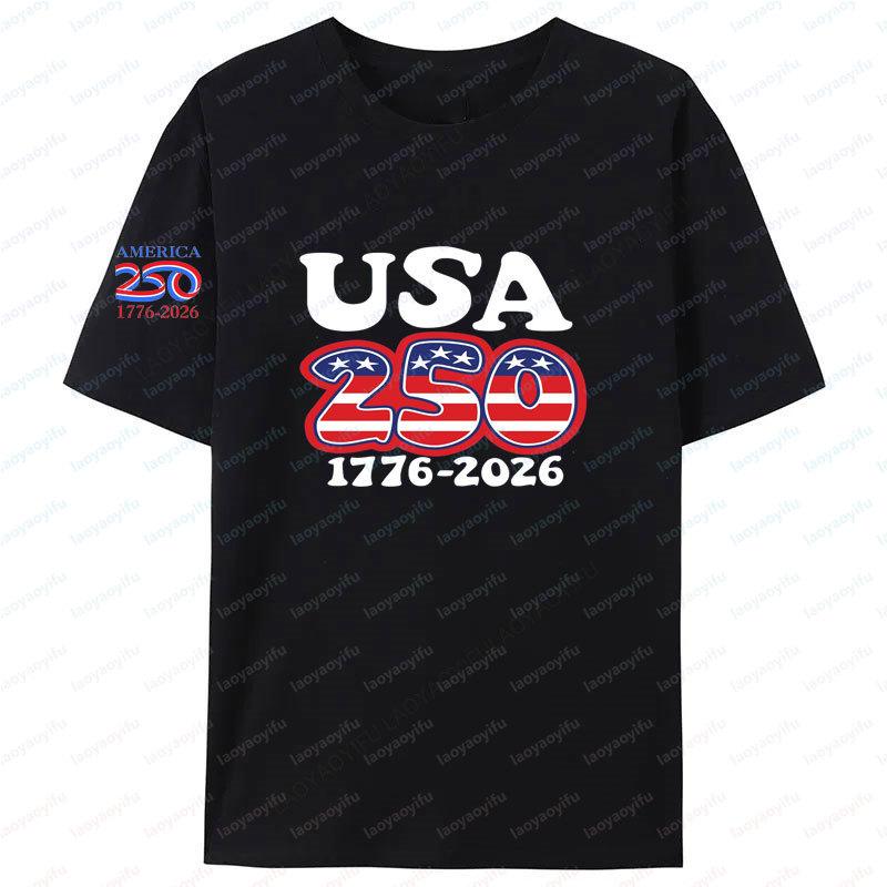 New Style 250 Years American Flag 250th Anniversary USA Bald Eagle Patriotic Retro T-Shirt Polyester Short Sleeved Plus Size Tee 5XL різнокольоровий
New Style 250 Years American Flag 250th Anniversary USA Bald Eagle Patriotic Retro T-Shirt Polyester Short Sleeved Plus Size Tee 5XL різнокольоровий