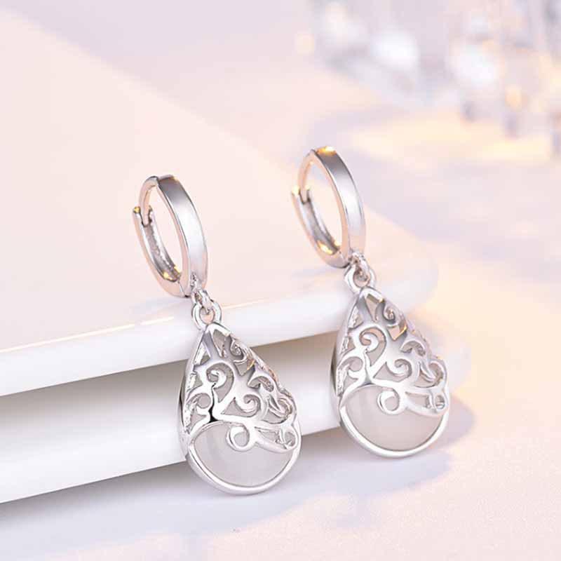 Женские серебряные серьги S925 с каплями воды в форме груши в стиле ретро, семицветные серьги с топазом, подарок на день рождения, праздник, ювелирные изделия