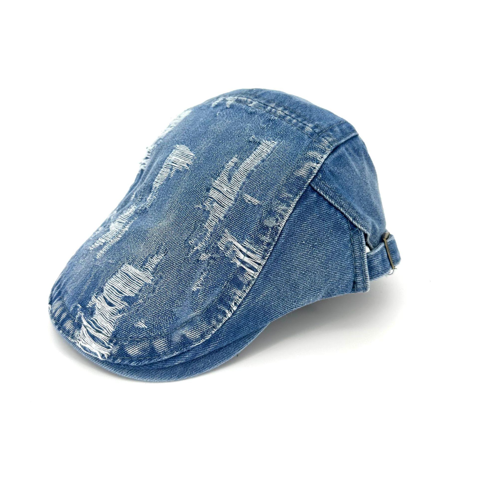 Unisex Retro Distressed Denim Newsboy Cap - Japanese-Inspired, All-Season Casual Beret Hat. Adjustable середній синього кольору
Unisex Retro Distressed Denim Newsboy Cap - Japanese-Inspired, All-Season Casual Beret Hat. Adjustable середній синього кольору