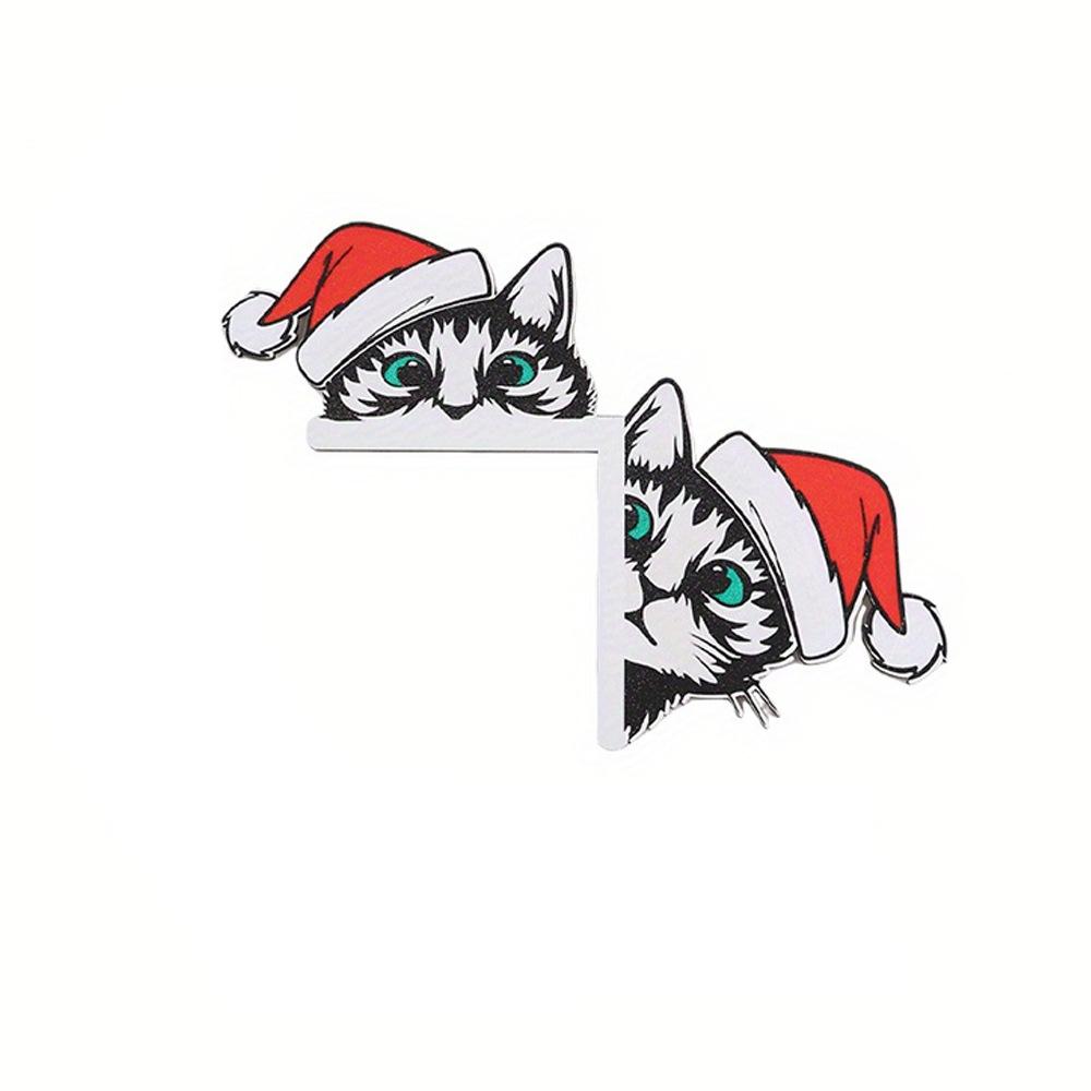 1pc Christmas Cat Door Frame Decoration - Santa Hat Cats with Green Eyes, Artificial Wood Indoor/Outdoor Holiday Decor
1pc Christmas Cat Door Frame Decoration - Santa Hat Cats with Green Eyes, Artificial Wood Indoor/Outdoor Holiday Decor