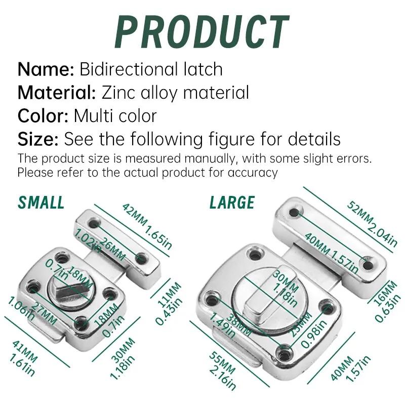 Home Security Latch Rotate Bolt Latch Gate Latches Door Slide Lock Twist Rotating Barrel Lock For Bathroom Toilet Door Lock 42x30mm
Home Security Latch Rotate Bolt Latch Gate Latches Door Slide Lock Twist Rotating Barrel Lock For Bathroom Toilet Door Lock 42x30mm