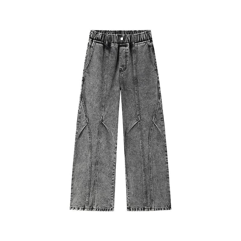 Men s Washed Blue Wide Leg Jeans Elastic Waist Stitch Detail Baggy Denim Pants M серый
Men s Washed Blue Wide Leg Jeans Elastic Waist Stitch Detail Baggy Denim Pants M серый