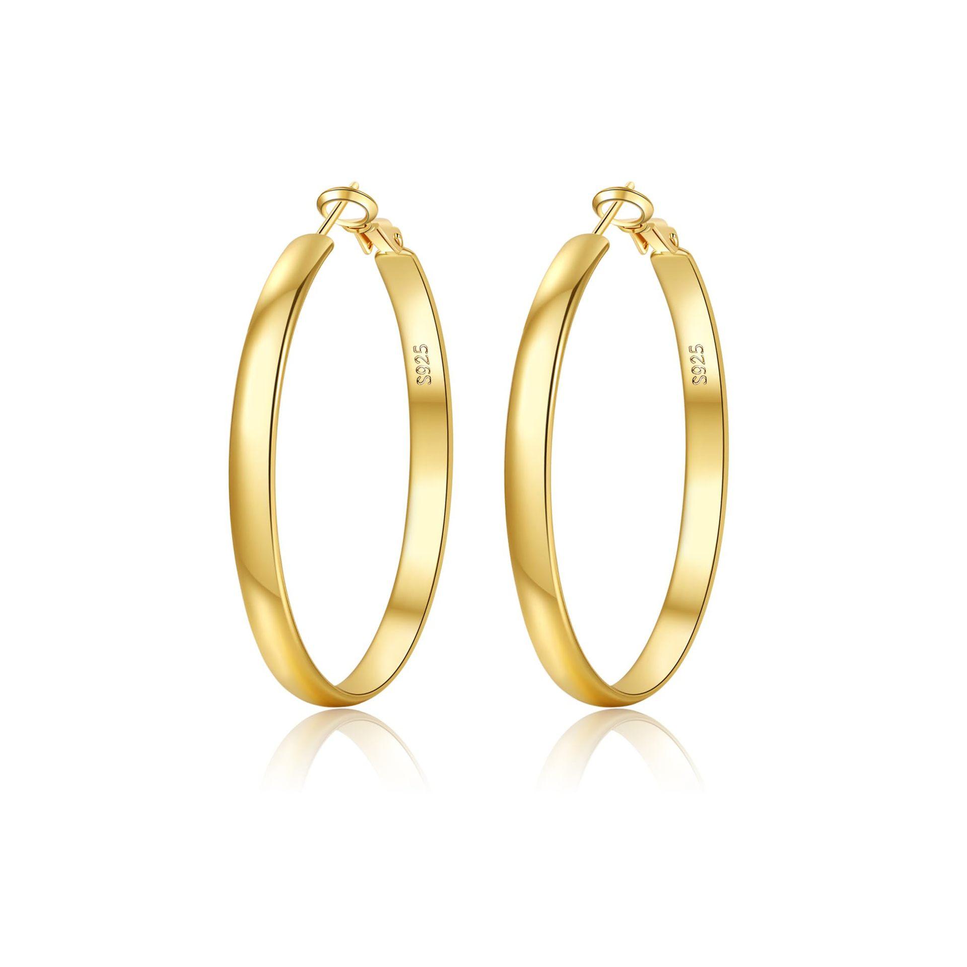 Curved 5mm Wide Hoop Earrings with 925 Silver Pin Fashion Statement Bold Circle for Women Trendy Design 3cm золотой
Curved 5mm Wide Hoop Earrings with 925 Silver Pin Fashion Statement Bold Circle for Women Trendy Design 3cm золотой