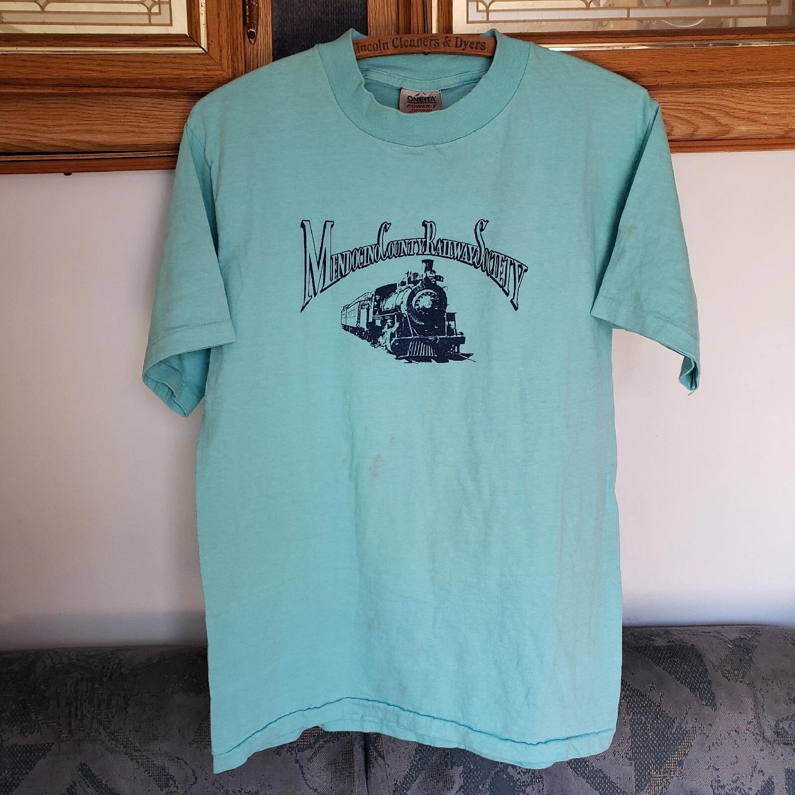 Vintage 80s Mendocino Railway Society T-shirt Mens L Single Oneita Trains Cali L
Vintage 80s Mendocino Railway Society T-shirt Mens L Single Oneita Trains Cali L