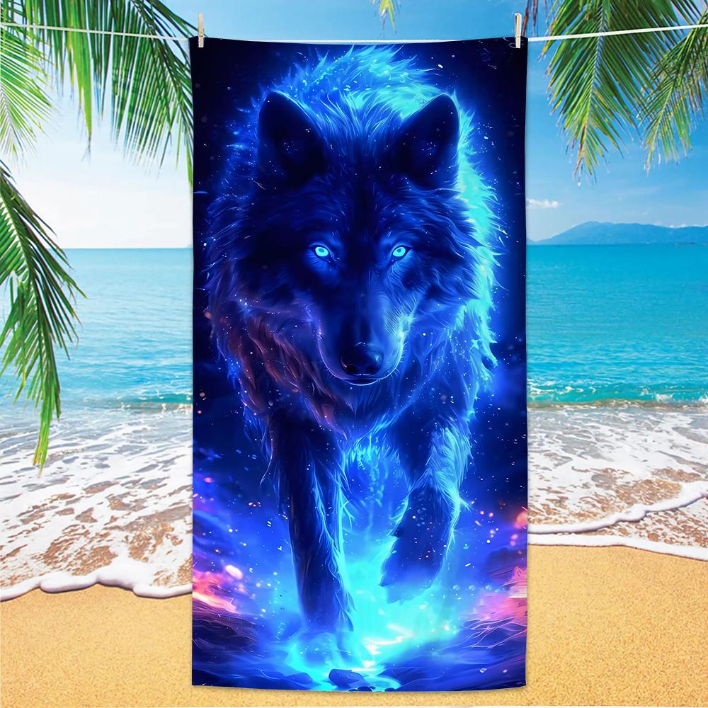 Wolf Pattern Beach Towel, Digital Printing Thin Quick-Dry Anti-Sand Microfiber Lightweight for Swim, Yoga, Travel, Gym, Gift W40*H60(CM)
Wolf Pattern Beach Towel, Digital Printing Thin Quick-Dry Anti-Sand Microfiber Lightweight for Swim, Yoga, Travel, Gym, Gift W40*H60(CM)