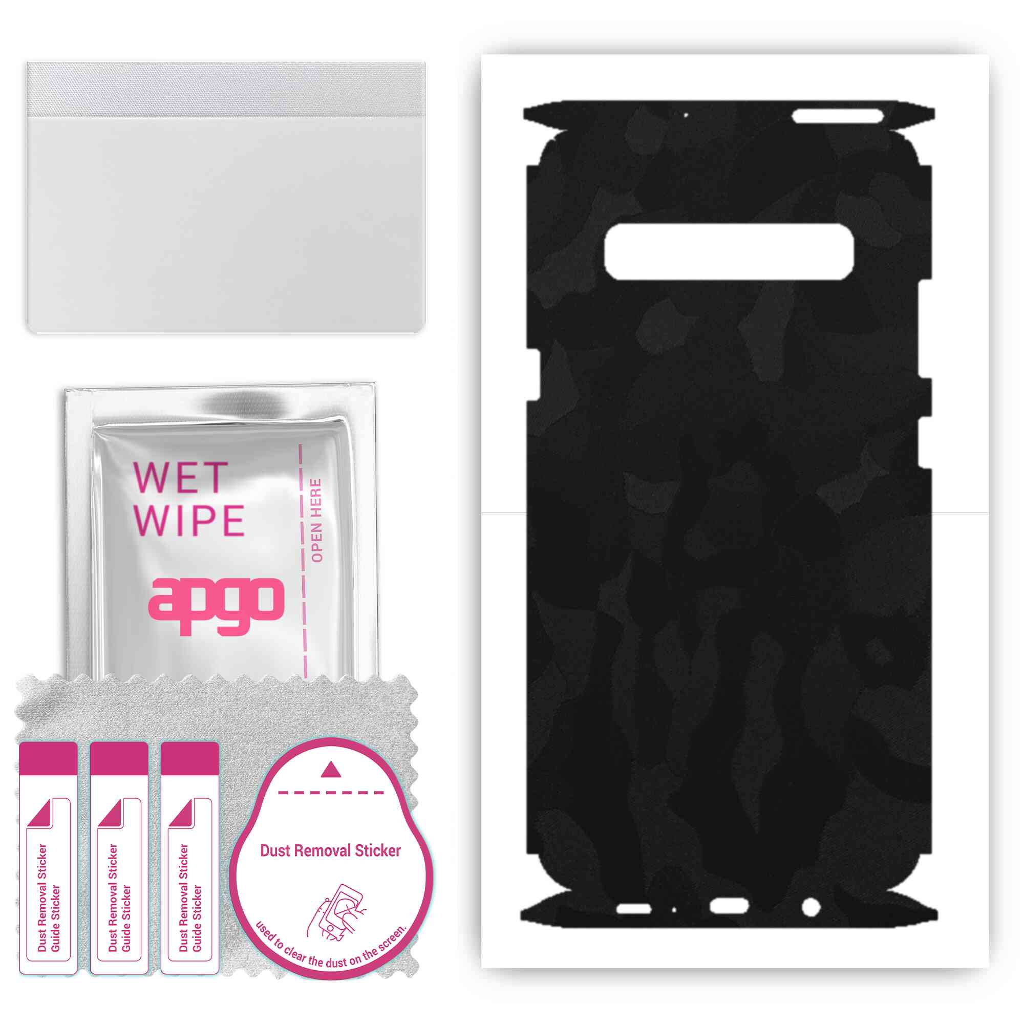 apgo Protective Skin Sticker for the back+sides compatible with Samsung Galaxy S10 5G, Full Wrap Film, Foil, Vinyl - Pattern Black Camo
apgo Protective Skin Sticker for the back+sides compatible with Samsung Galaxy S10 5G, Full Wrap Film, Foil, Vinyl - Pattern Black Camo