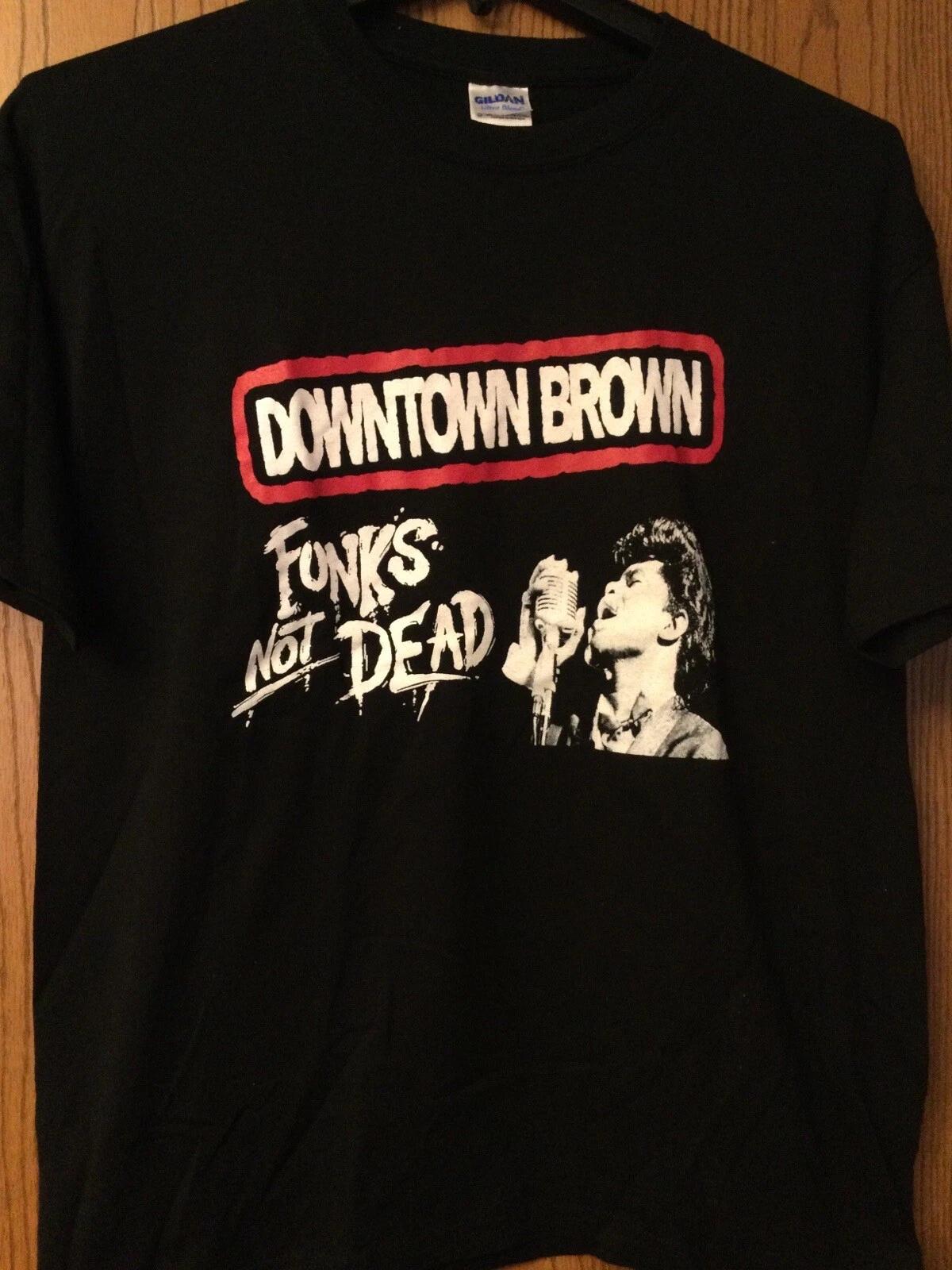 Downtown Brown - “Funk’s Not Dead” - Черная Футболка - L - Смесь Хлопка S
Downtown Brown - “Funk’s Not Dead” - Черная Футболка - L - Смесь Хлопка S