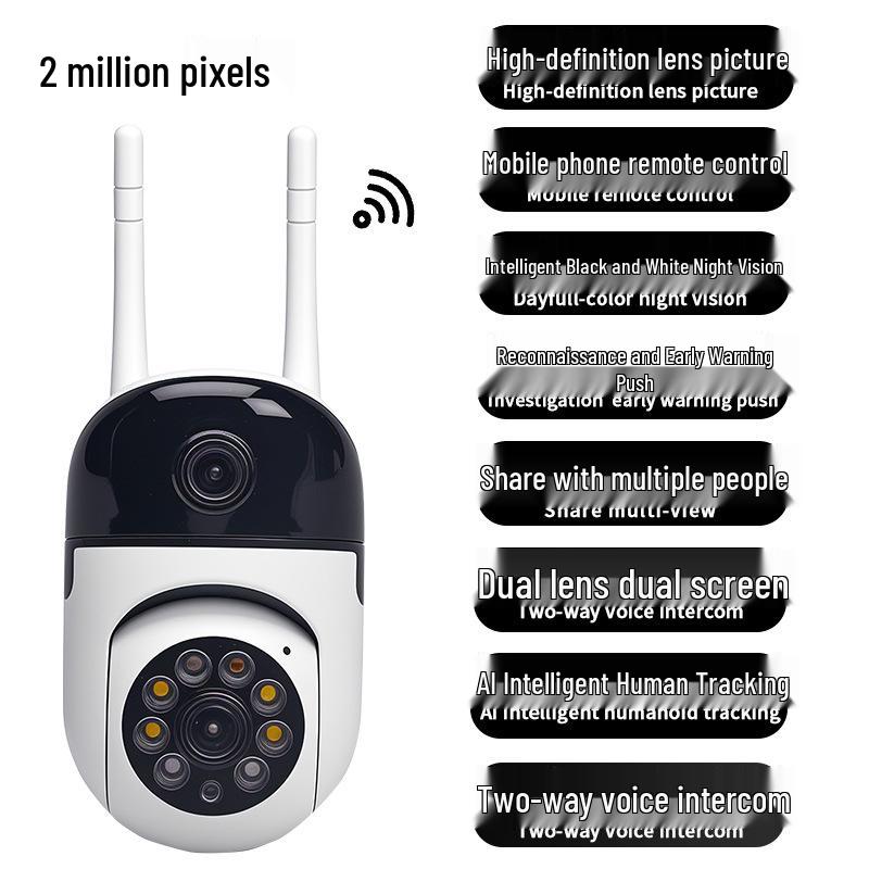 5G Dual-Lens HD WiFi Camera with Dual-Eye Linkage for Indoor/Outdoor Wireless Monitoring
5G Dual-Lens HD WiFi Camera with Dual-Eye Linkage for Indoor/Outdoor Wireless Monitoring