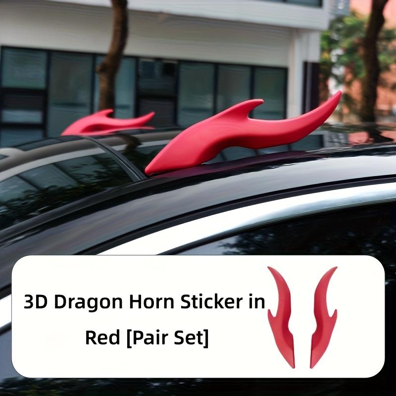 Car Cool Dragon Horn 3D Body Decoration Sticker Creative Roof Decoration Sticker EVA Suitable for SUV Car Accessories interior Red
Car Cool Dragon Horn 3D Body Decoration Sticker Creative Roof Decoration Sticker EVA Suitable for SUV Car Accessories interior Red