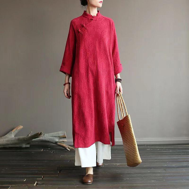 Italian Women s Overstock Clearance Vintage Frog Button Cotton Linen Dress Casual Elegant Maxi Dress XS червоний
Italian Women s Overstock Clearance Vintage Frog Button Cotton Linen Dress Casual Elegant Maxi Dress XS червоний