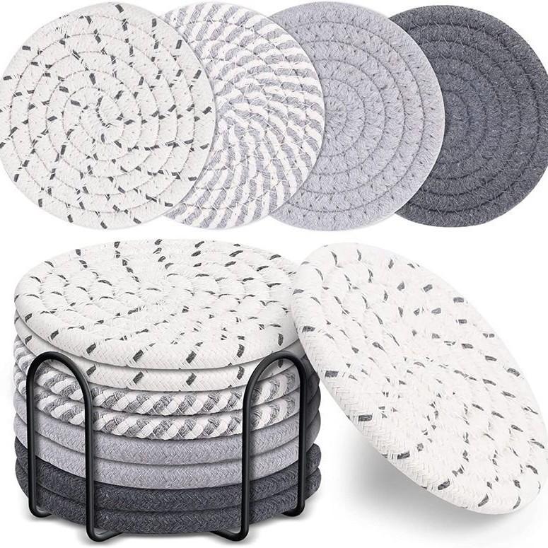 8Pcs Drink Coasters With Holder, 4 Colors Absorbent Coasters For Drinks, Heat-Resistant Cotton Woven Coaster Set For Home Decor 11cm серый
8Pcs Drink Coasters With Holder, 4 Colors Absorbent Coasters For Drinks, Heat-Resistant Cotton Woven Coaster Set For Home Decor 11cm серый