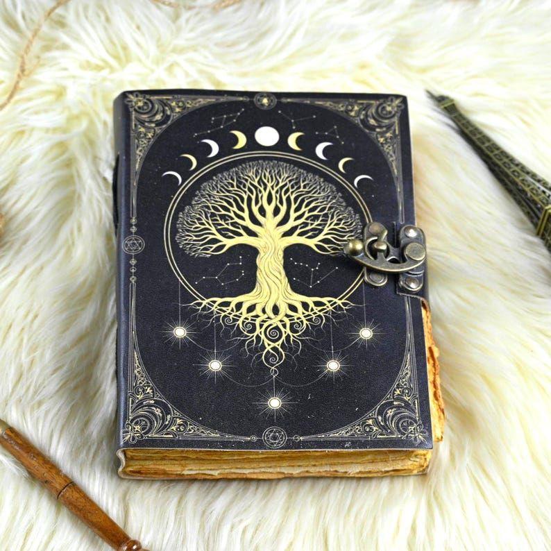Tree of Life Leather Grimoire Journal: Book of Shadows 8 x 6 inch / 100 page
Tree of Life Leather Grimoire Journal: Book of Shadows 8 x 6 inch / 100 page