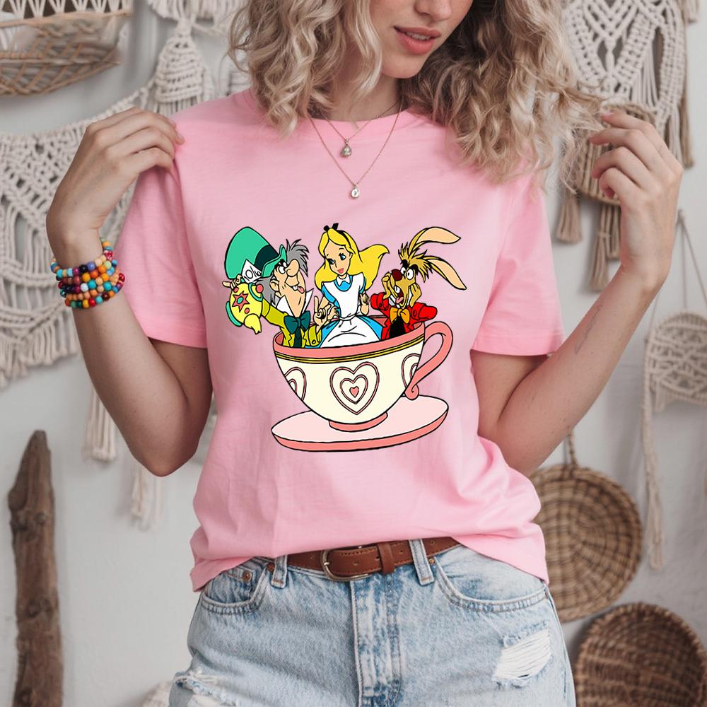 Disney Alice In Wonderland Teacup Trio Print Cotton T shirt For Women Casual Comfortable Daily Wear Soft Breathable Tee L
Disney Alice In Wonderland Teacup Trio Print Cotton T shirt For Women Casual Comfortable Daily Wear Soft Breathable Tee L