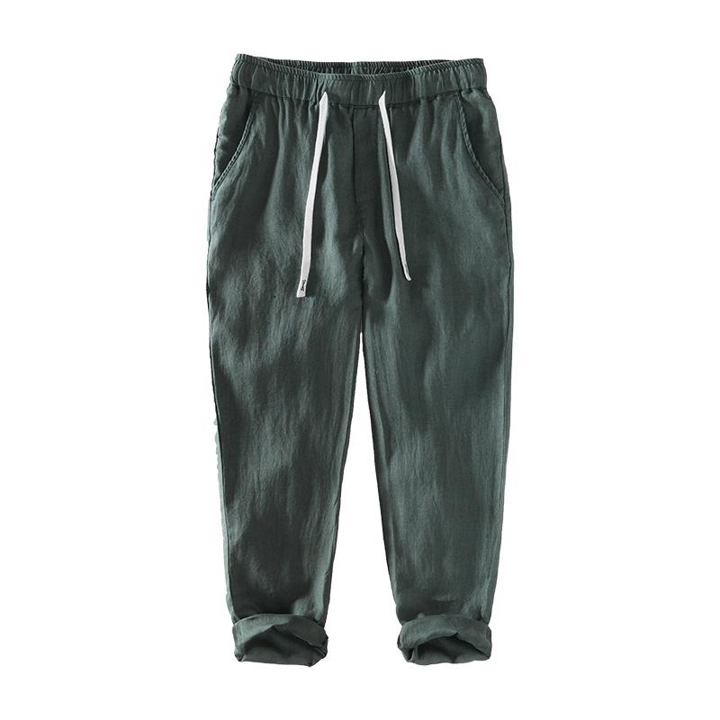 Breathable Summer Men s Beach Pants Japanese Style 100% Linens Mens Trousers Casual Solid Color Drawstring Elastic Waist Straight Pants XXXL темно-зелений колір
Breathable Summer Men s Beach Pants Japanese Style 100% Linens Mens Trousers Casual Solid Color Drawstring Elastic Waist Straight Pants XXXL темно-зелений колір