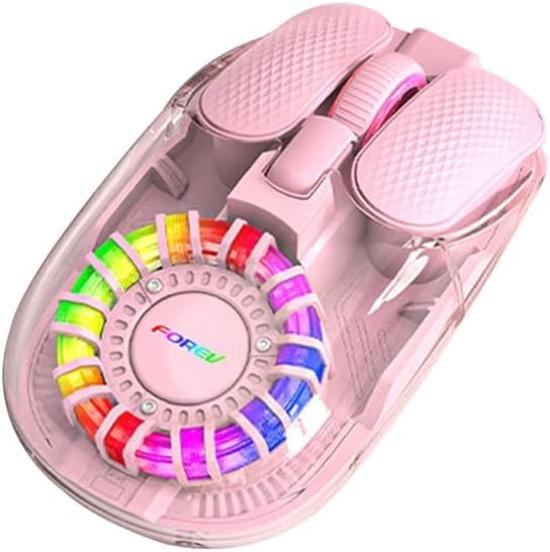 Wireless Gaming Mouse with Bluetooth DPI RGB Light Transparent USB 5 Ergonomic Magnetic Compatible with and Macs & 2.4G Connection, Type-C рожевий
Wireless Gaming Mouse with Bluetooth DPI RGB Light Transparent USB 5 Ergonomic Magnetic Compatible with and Macs & 2.4G Connection, Type-C рожевий