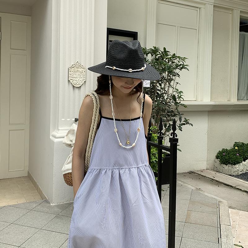 Shell Lanyard White Straw Jazz Hat Fashion British Seaside Resort Beach Straw Hat Panama Top Hat Tide Adjustable
Shell Lanyard White Straw Jazz Hat Fashion British Seaside Resort Beach Straw Hat Panama Top Hat Tide Adjustable