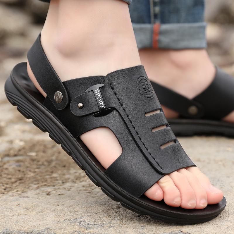 Summer new men s sandals non-slip and wear-resistant beach shoes sandals men s casual two men wearing cool slippers 38 чорний
Summer new men s sandals non-slip and wear-resistant beach shoes sandals men s casual two men wearing cool slippers 38 чорний