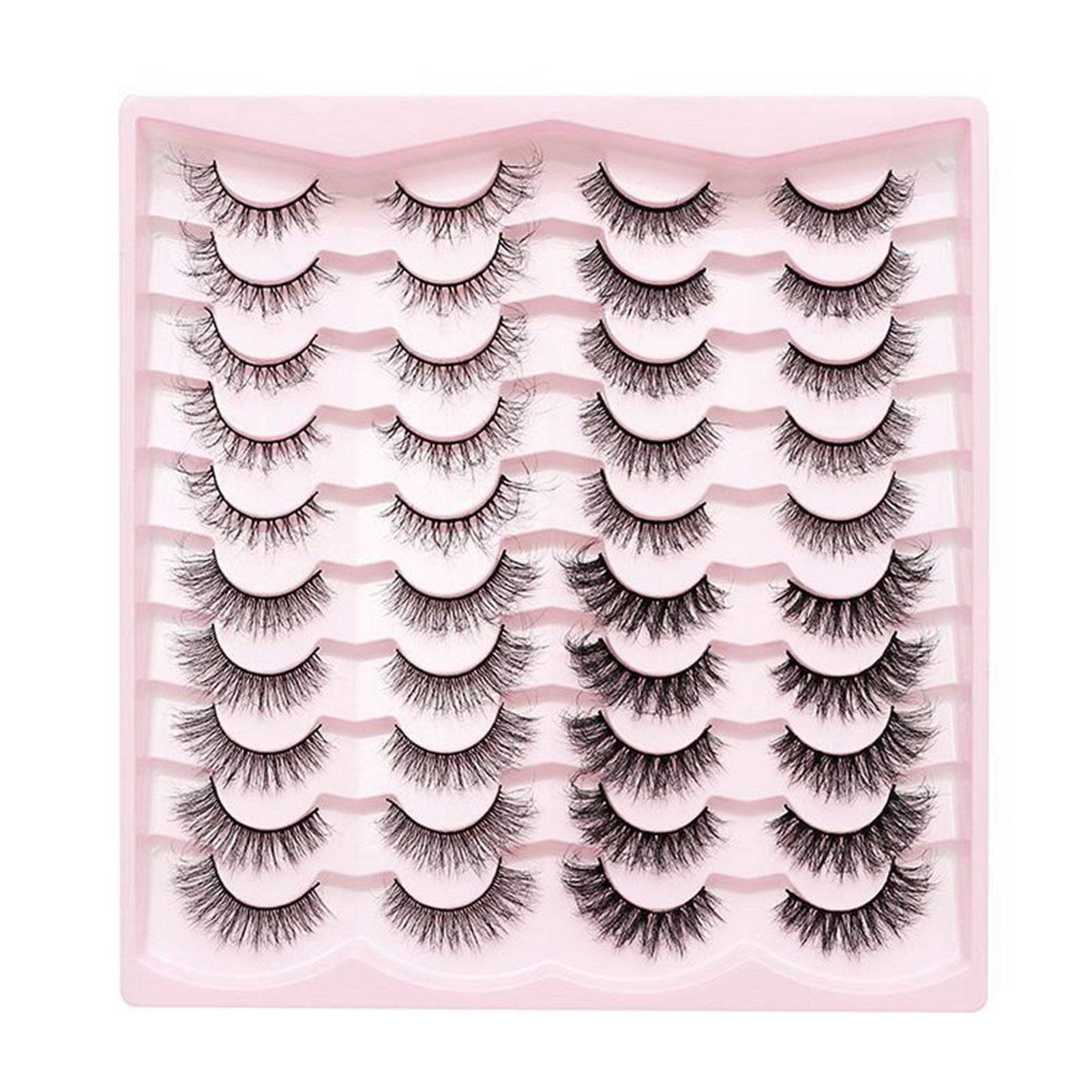 20 Pairs False Eyelashes 4 Style Synthetic Fiber Hand Made Lightweight Comfortable 3D Lashes
20 Pairs False Eyelashes 4 Style Synthetic Fiber Hand Made Lightweight Comfortable 3D Lashes