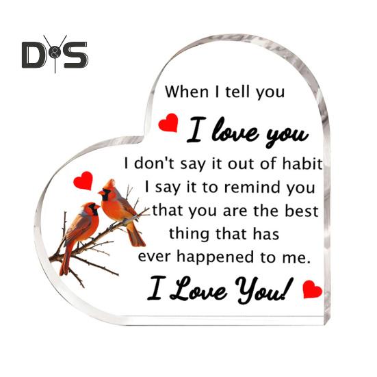 Прозрачный акриловый сердечный орнамент, настольный декор, напечатанный прозрачный акриловый блок, отдельно стоящий сердечный орнамент, подарок на День святого Валентина для нее и него A
Прозрачный акриловый сердечный орнамент, настольный декор, напечатанный прозрачный акриловый блок, отдельно стоящий сердечный орнамент, подарок на День святого Валентина для нее и него A