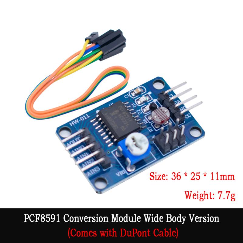 LIZAO PCF8591 AD/DA Converter Module Analog Digital Conversion Board for Temperature Light Detection for Arduino хакі
LIZAO PCF8591 AD/DA Converter Module Analog Digital Conversion Board for Temperature Light Detection for Arduino хакі