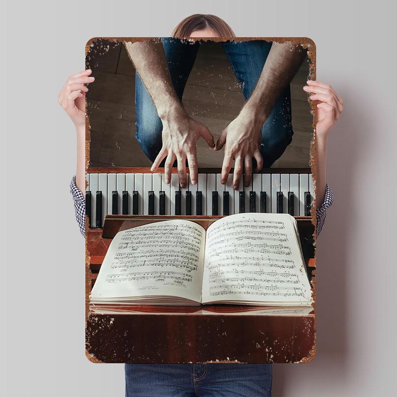 Piano Player With Sheet Music Poster Customized Wall Art Vintage Metal Signs Retro Tin Plaque for Man Cave Garage Decorations 7.9x11.8In(20x30cm)
Piano Player With Sheet Music Poster Customized Wall Art Vintage Metal Signs Retro Tin Plaque for Man Cave Garage Decorations 7.9x11.8In(20x30cm)