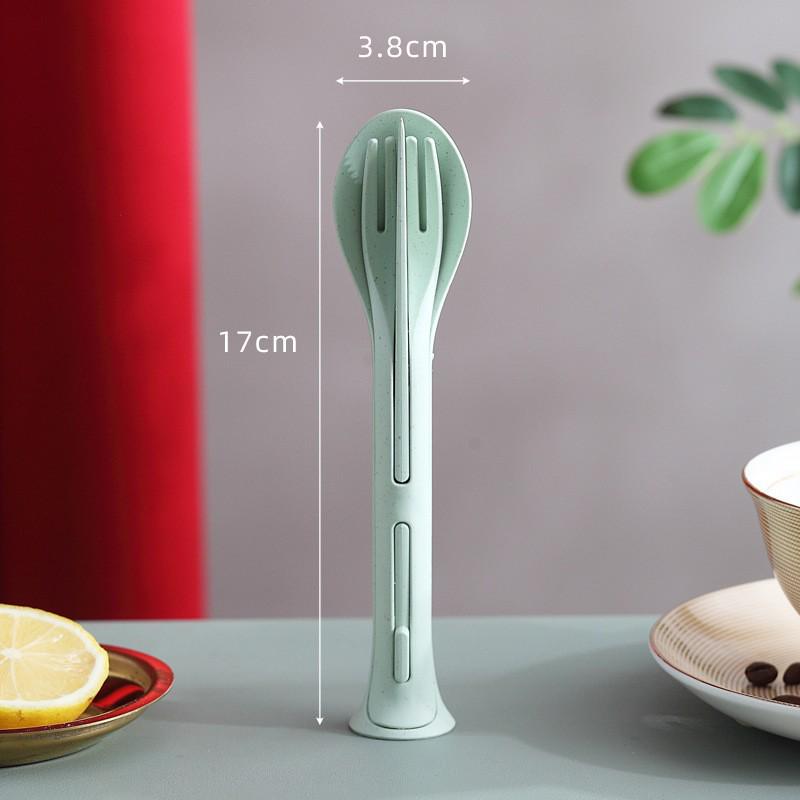 Wheat Straw 3-in-1 Portable Cutlery Set: Knife, Fork, and Spoon Plastic Utensil Set.
Wheat Straw 3-in-1 Portable Cutlery Set: Knife, Fork, and Spoon Plastic Utensil Set.