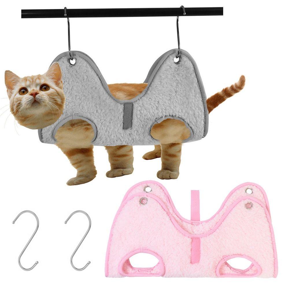 with 2 Hooks Cat Restraint Bag Comfortable Pet Hanger Sling Cat Hanging Harness Washing S сірий
with 2 Hooks Cat Restraint Bag Comfortable Pet Hanger Sling Cat Hanging Harness Washing S сірий