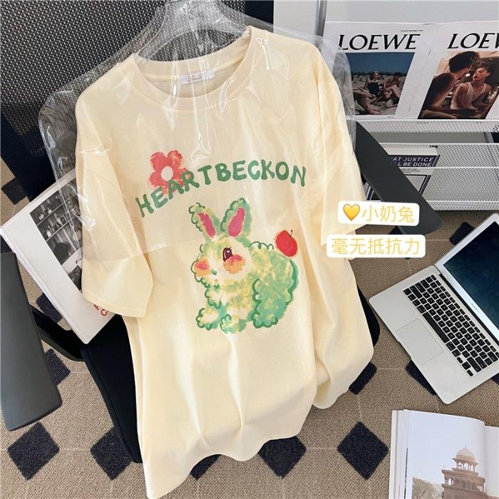 Pure cotton new retro niche cute rabbit short-sleeved T-shirt women s summer loose chic Hong Kong flavor 3XL абрикосовий
Pure cotton new retro niche cute rabbit short-sleeved T-shirt women s summer loose chic Hong Kong flavor 3XL абрикосовий