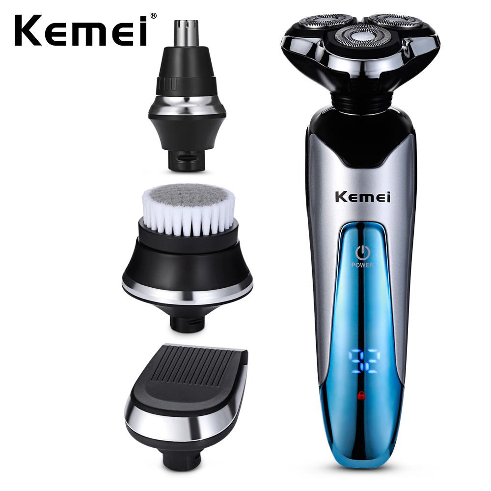 Kemei Professional 4 в 1 мужской набор для ухода за волосами, полностью моющаяся электробритва со светодиодным дисплеем, бритва, машинка для стрижки волос KM-5390
Kemei Professional 4 в 1 мужской набор для ухода за волосами, полностью моющаяся электробритва со светодиодным дисплеем, бритва, машинка для стрижки волос KM-5390