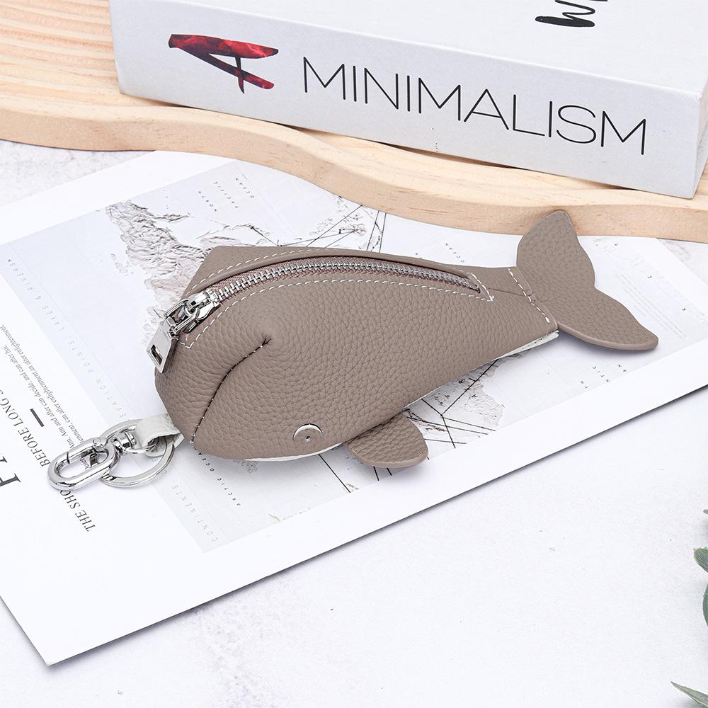 Cowhide Little Whale Change Bag, New Fashion Style Whale Pendant Bag, Genuine Leather Key Bag Cute Wallet Coin Pouch сірий
Cowhide Little Whale Change Bag, New Fashion Style Whale Pendant Bag, Genuine Leather Key Bag Cute Wallet Coin Pouch сірий