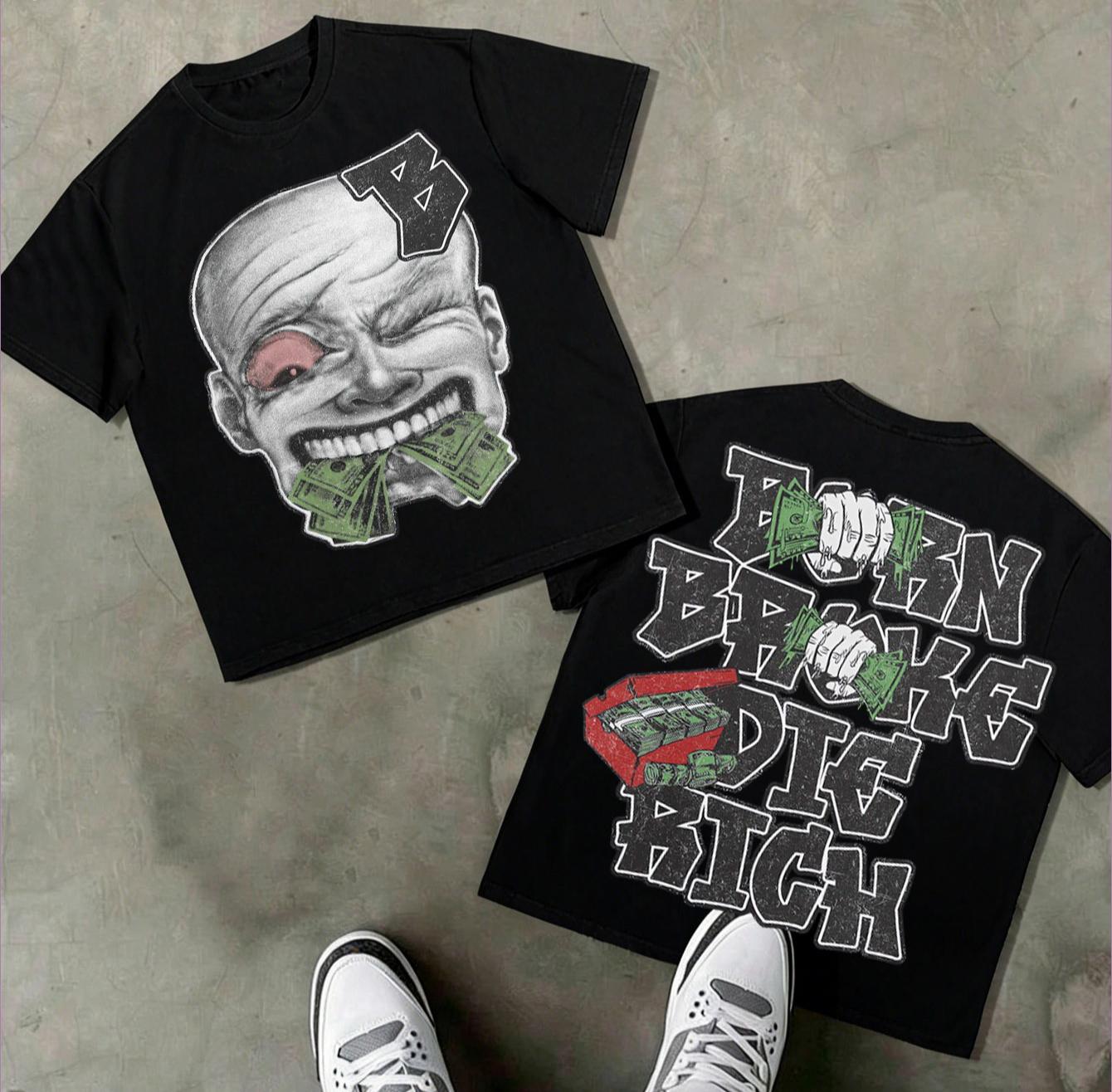 Born Broke Die Rich Streetwear T-Shirt Men Women Hip Hop Grunge Money Face Cotton Short Sleeve Oversized Unisex Tee S разноцветный
Born Broke Die Rich Streetwear T-Shirt Men Women Hip Hop Grunge Money Face Cotton Short Sleeve Oversized Unisex Tee S разноцветный